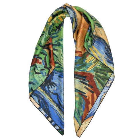 Van Gogh Luxe zijden twill sjaal Boomwortels