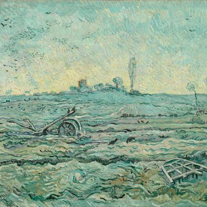 Van Gogh Giclée, Ondergesneeuwd veld met een eg (naar Millet)