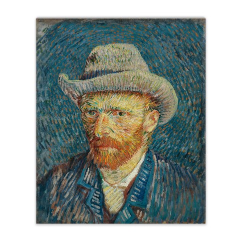 Van Gogh Canvas S Zelfportret met grijze vilthoed